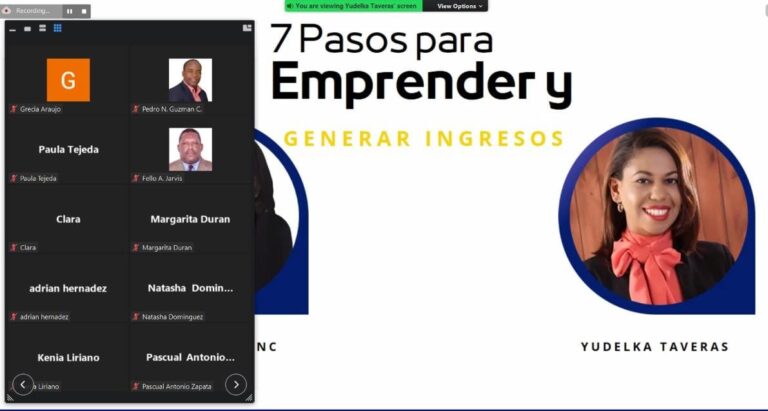 Webinar denominado siete Pasos para Emprender y Generar Ingresos