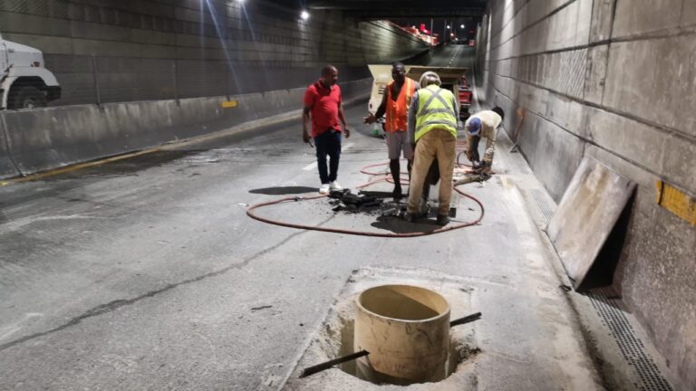 MOPC informa construcción pozos filtrantes en túnel de la 27 de Febrero con Núñez de Cáceres